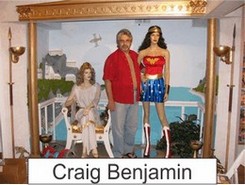 Craig Benjamin in the Marston Family Wonder Woman Museum